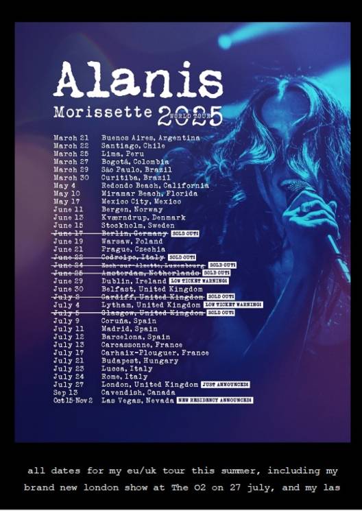 Alanis Morrissette agenda nueva fecha en tierras aztecas.